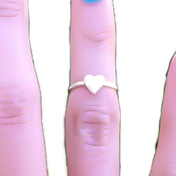 925 Sterling Silver “I ❤︎ U” Midi Knuckle Toe Stacking Stackable Set of 3 Rings - Picture 2 of 8